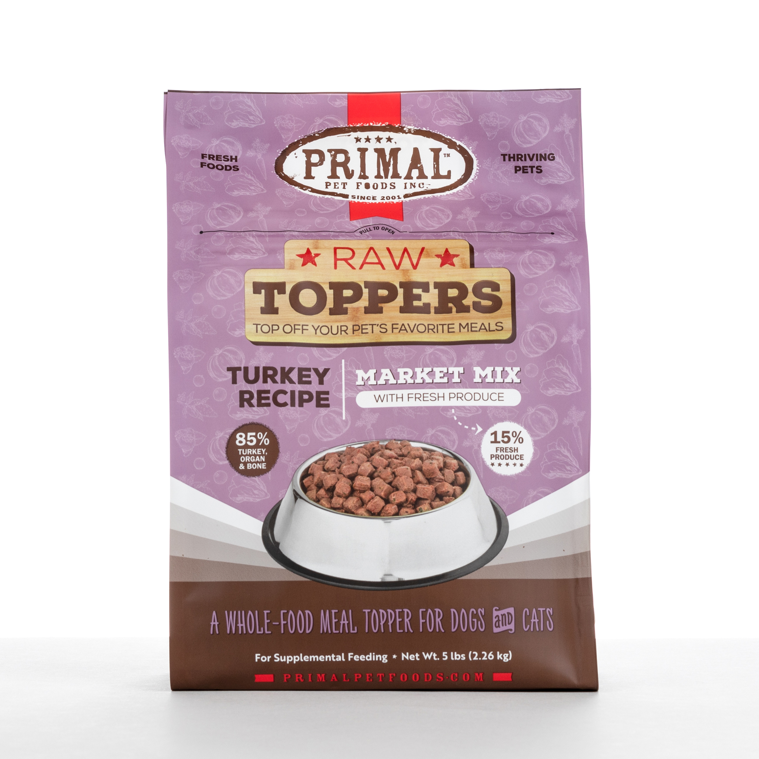 Primal Market Mix Topper - Turkey, 5 lbs