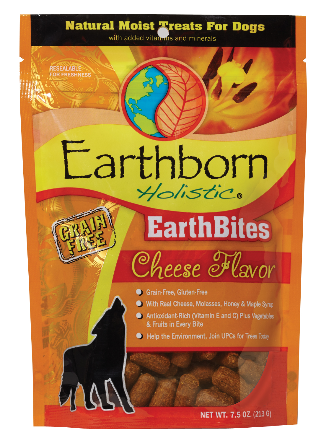 Earthborn Holistic EarthBites Cheese Flavor Moist Treats, 7.5 oz