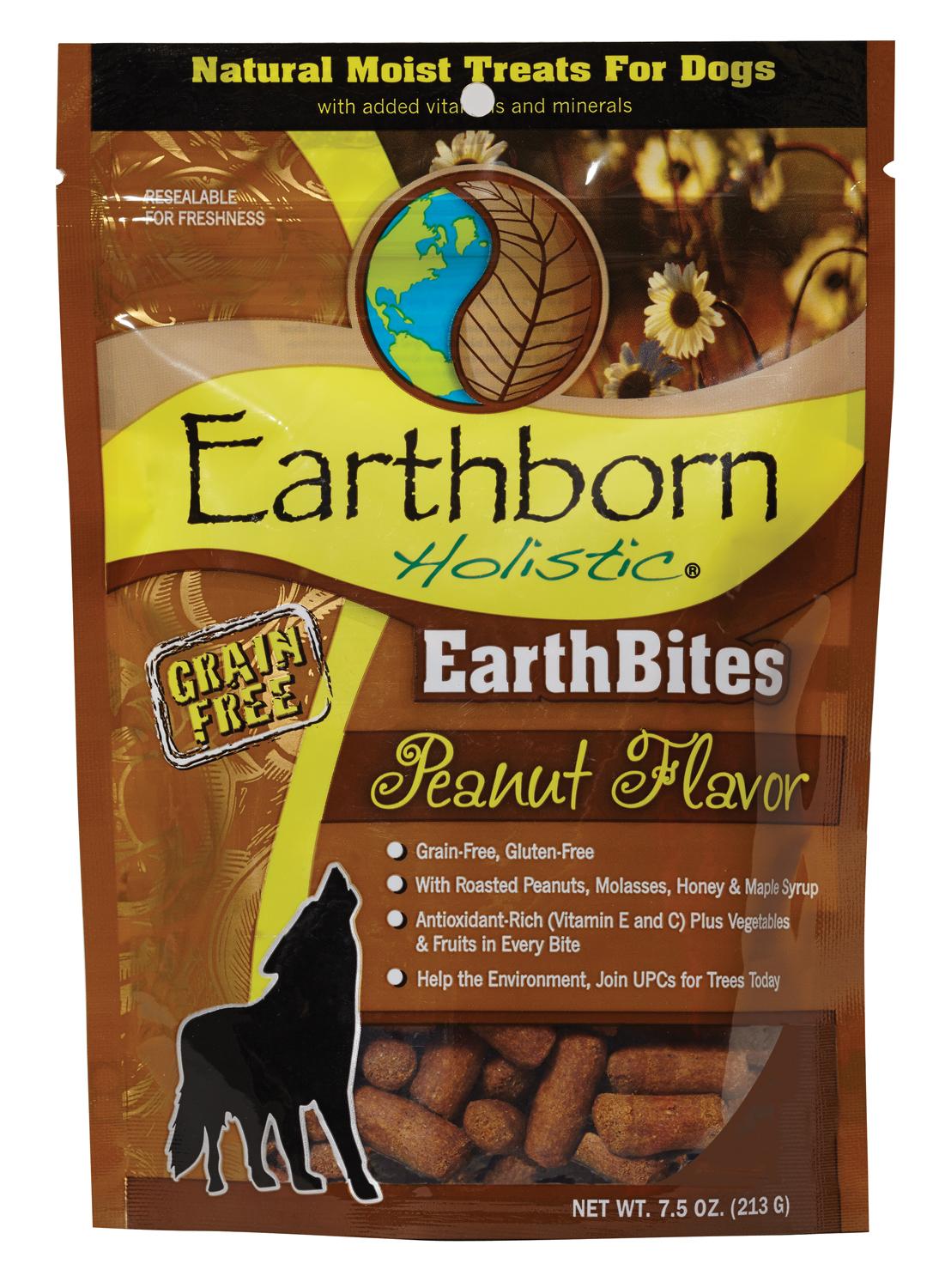 Earthborn Holistic EarthBites Peanut Flavor Moist Treats, 7.5 oz
