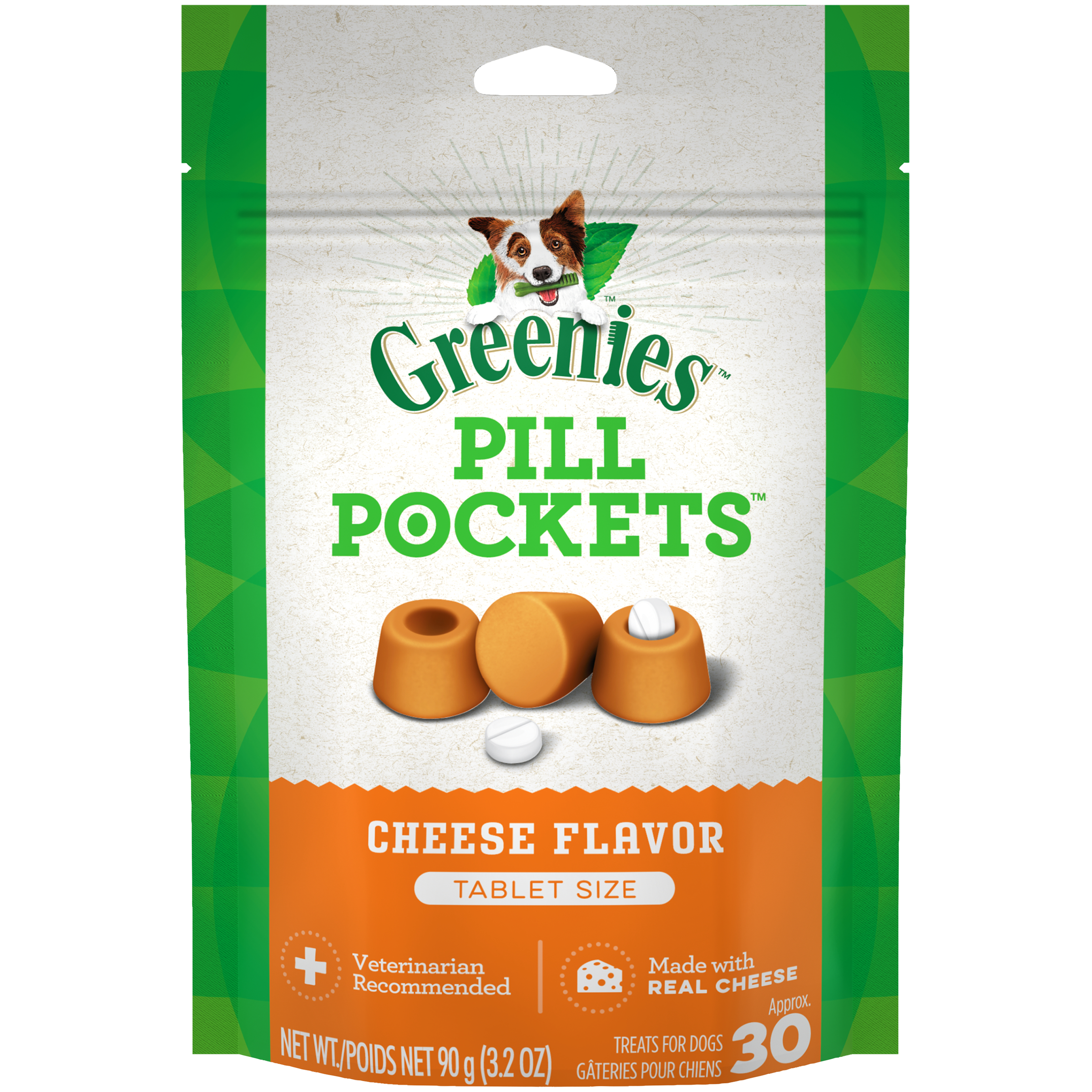 Greenies Pill Pockets -  Cheese Flavor, Tablet Size, Dog Treats 3.2 oz.