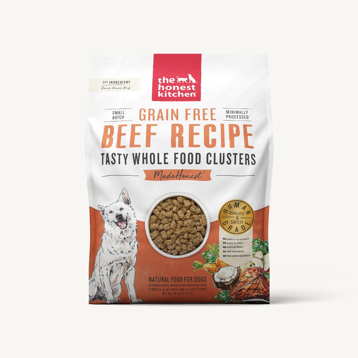 The Honest Kitchen Whole Food Clusters - Grain Free Beef, 20 lbs