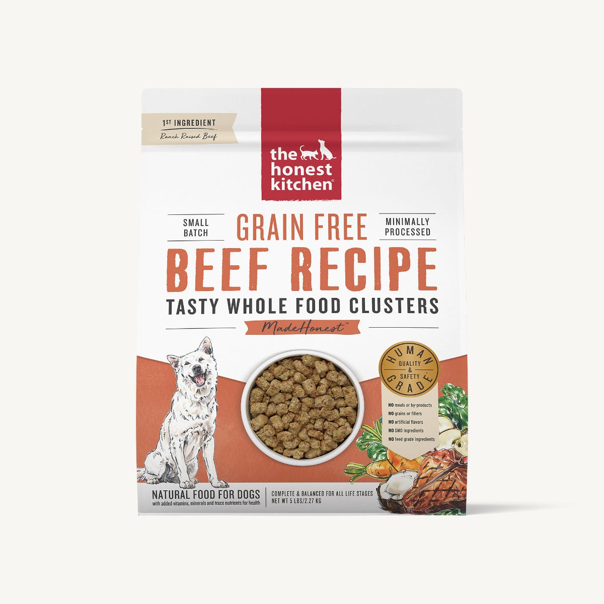 The Honest Kitchen Whole Food Clusters - Grain Free Beef, 5 lbs