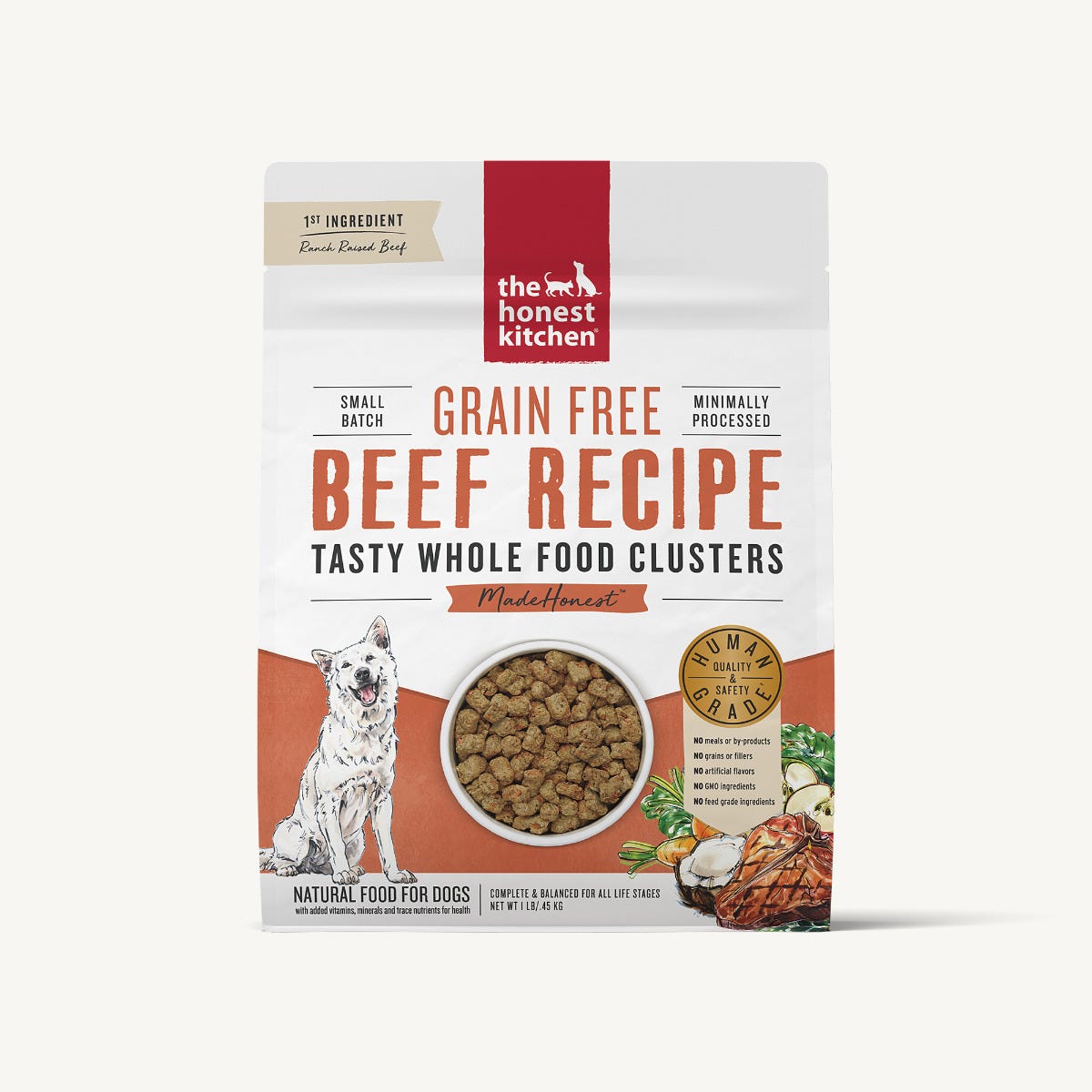 The Honest Kitchen Whole Food Clusters - Grain Free Beef, 1 lb