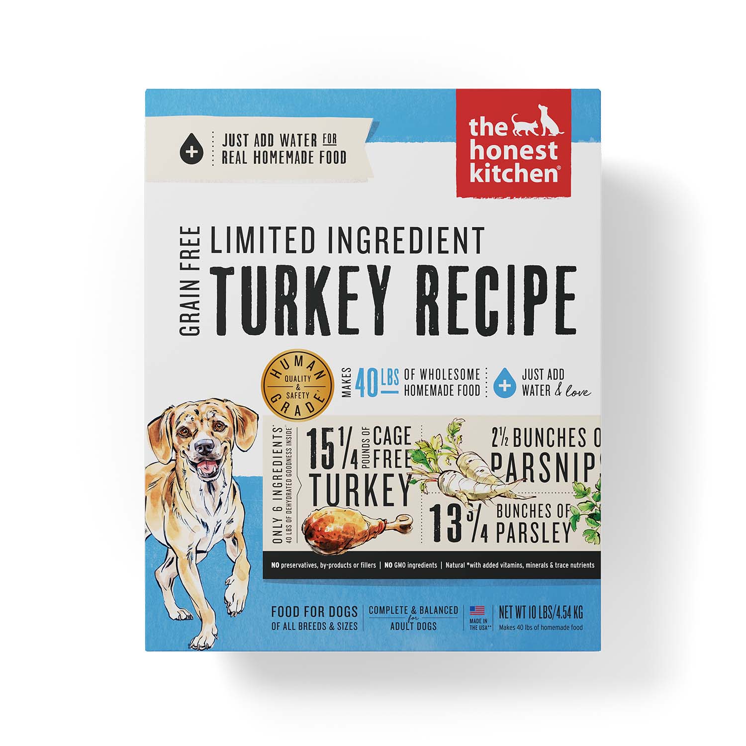 The Honest Kitchen Dehydrated - Limited Ingredient Turkey Recipe (Marvel), 10 lbs