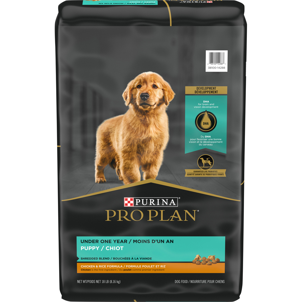 Purina Pro Plan Puppy Chicken & Rice Formula, 18 lbs