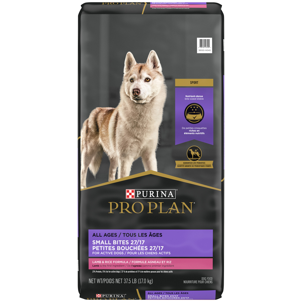 Purina Pro Plan All Ages Sport Small Bites 27/17 Lamb & Rice Formula, 37.5 lbs