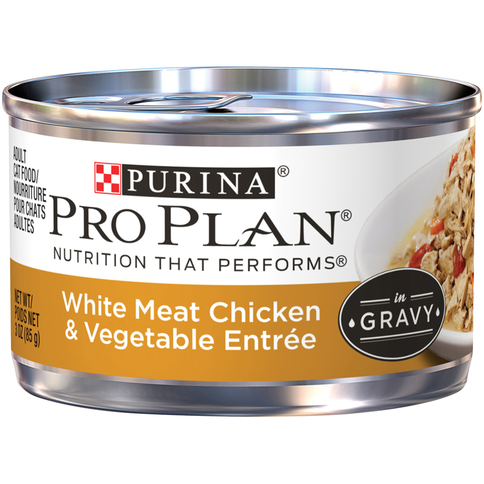 Pro Plan Adult Chicken & Vegetable in Gravy Cat Food, 3 oz