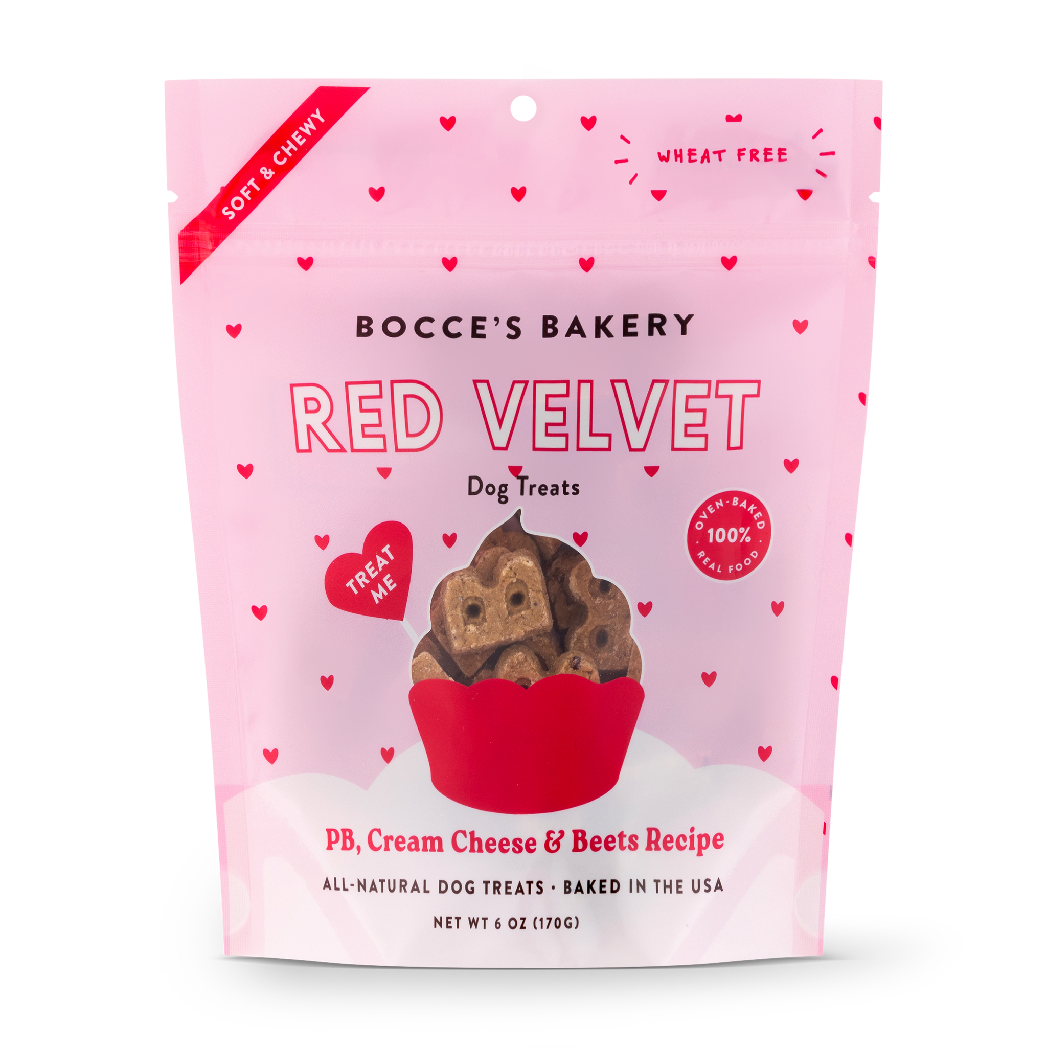 Bocce's Red Velvet Soft & Chewy Treats, 6 oz