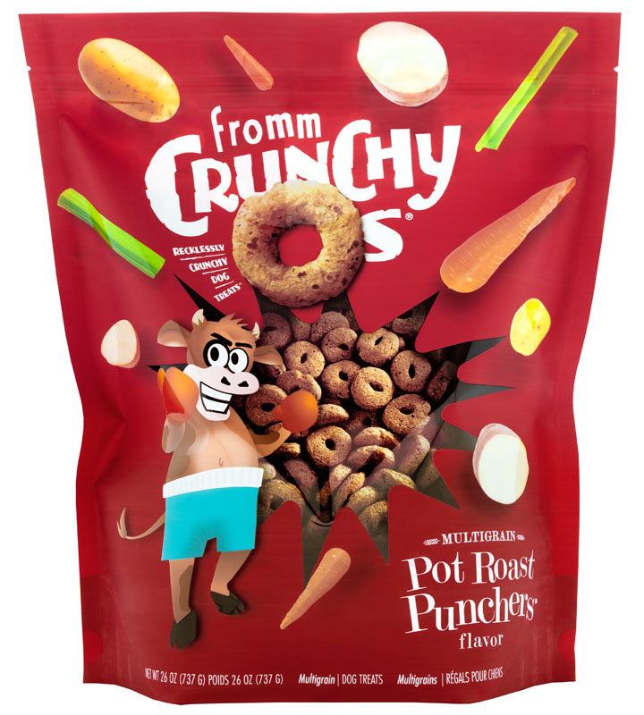 Fromm Crunchy O's Multigrain Pot Roast Punchers Dog Treats, 26 oz