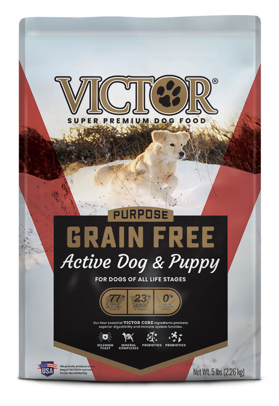 VICTOR Grain Free Active Dog & Puppy Food, 5 lbs