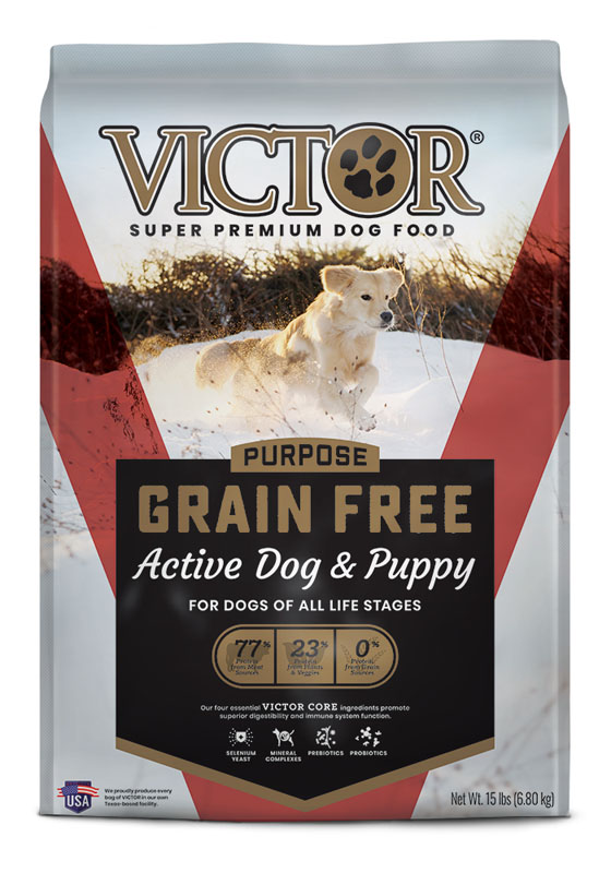 VICTOR Grain Free Active Dog & Puppy Food, 15 lbs