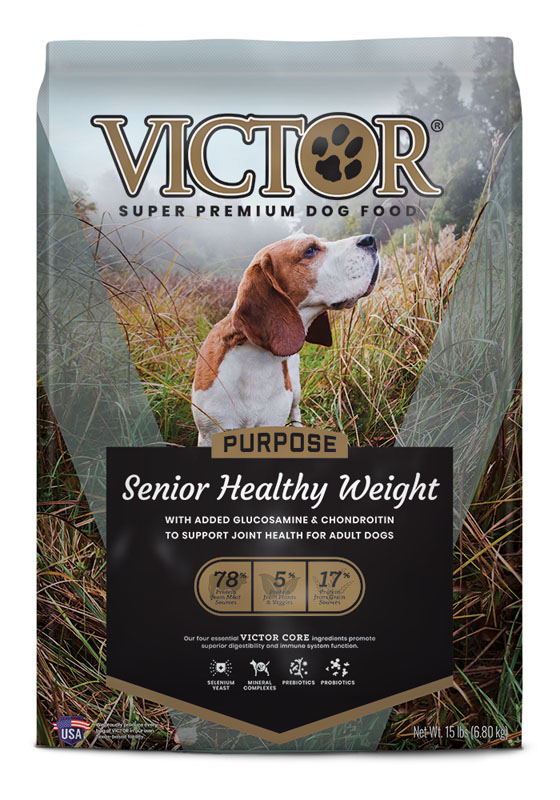 VICTOR Senior, Healthy Weight Dog Food, 15 lbs