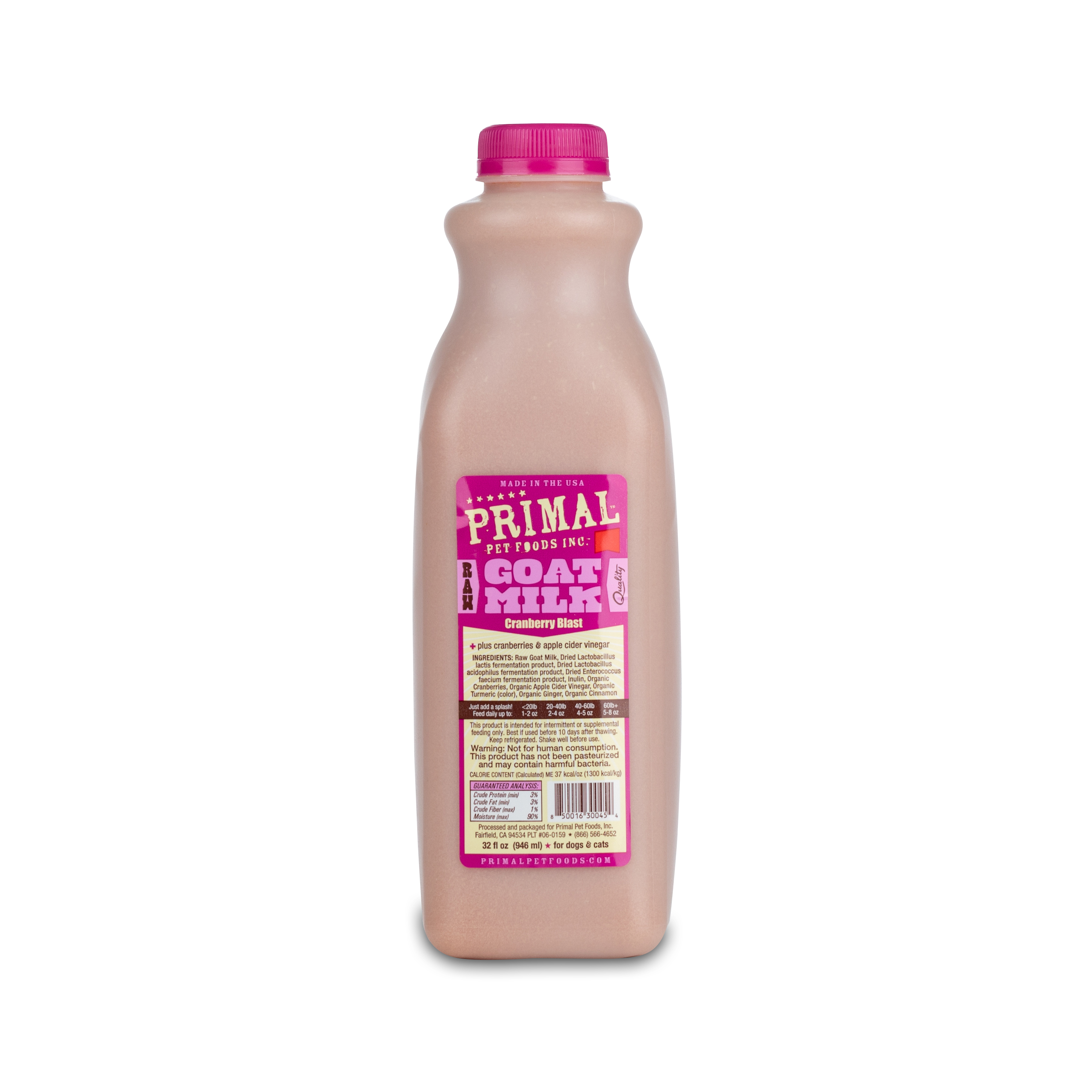 Primal Raw Goat Milk - Cranberry Blast, 32 oz