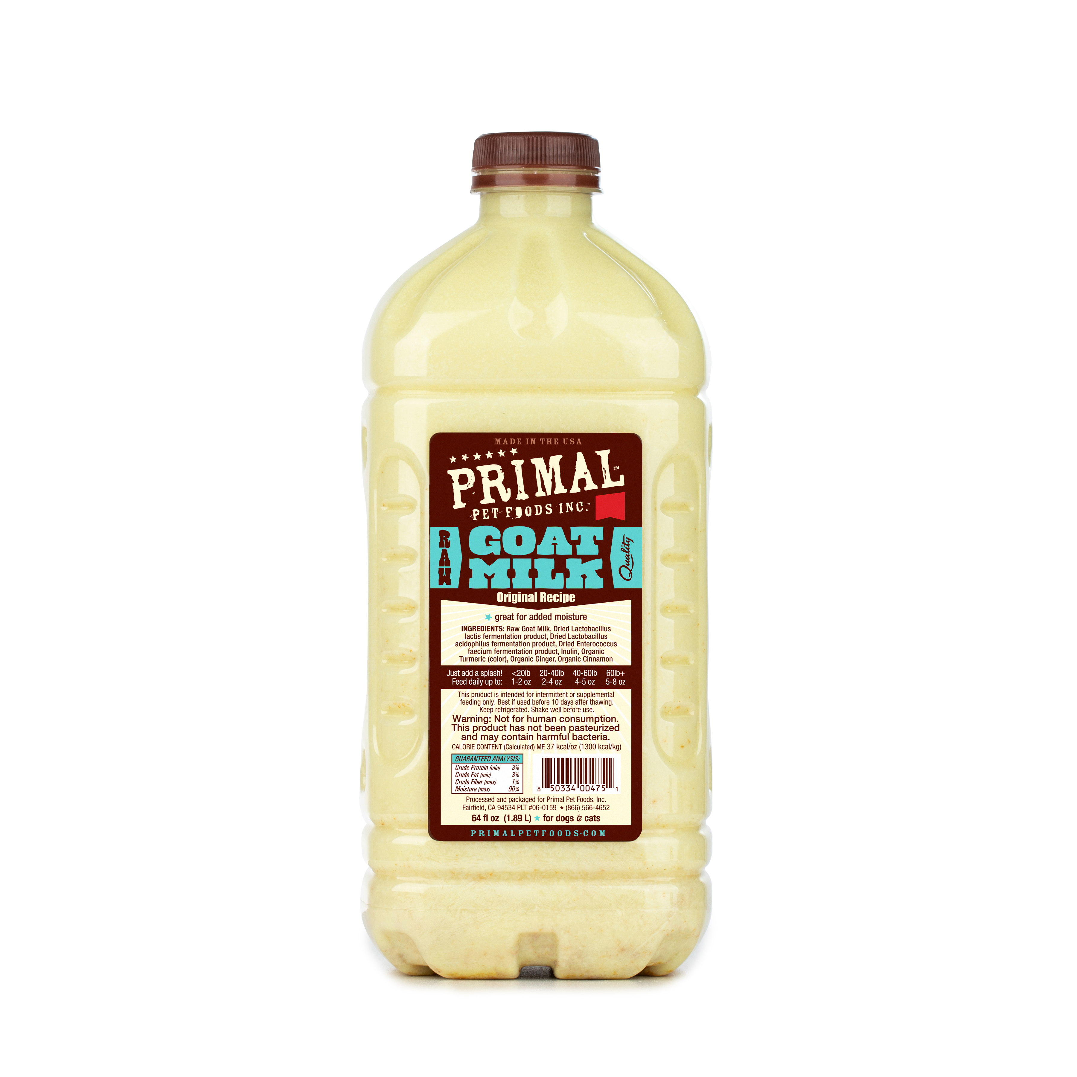 Primal Raw Goat Milk, 64 oz