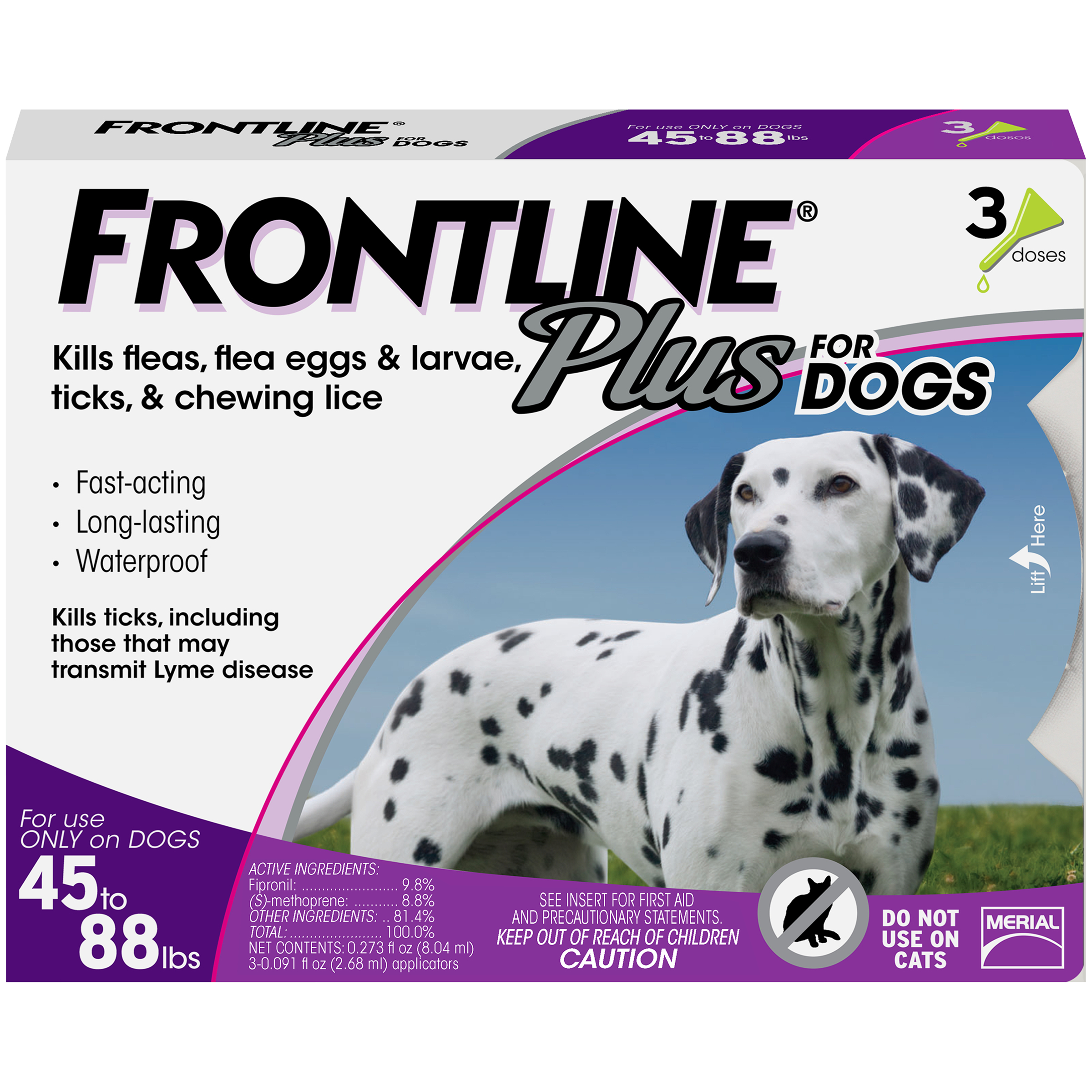 Frontline Plus for Dogs 45 to 88 lbs, 1 dose