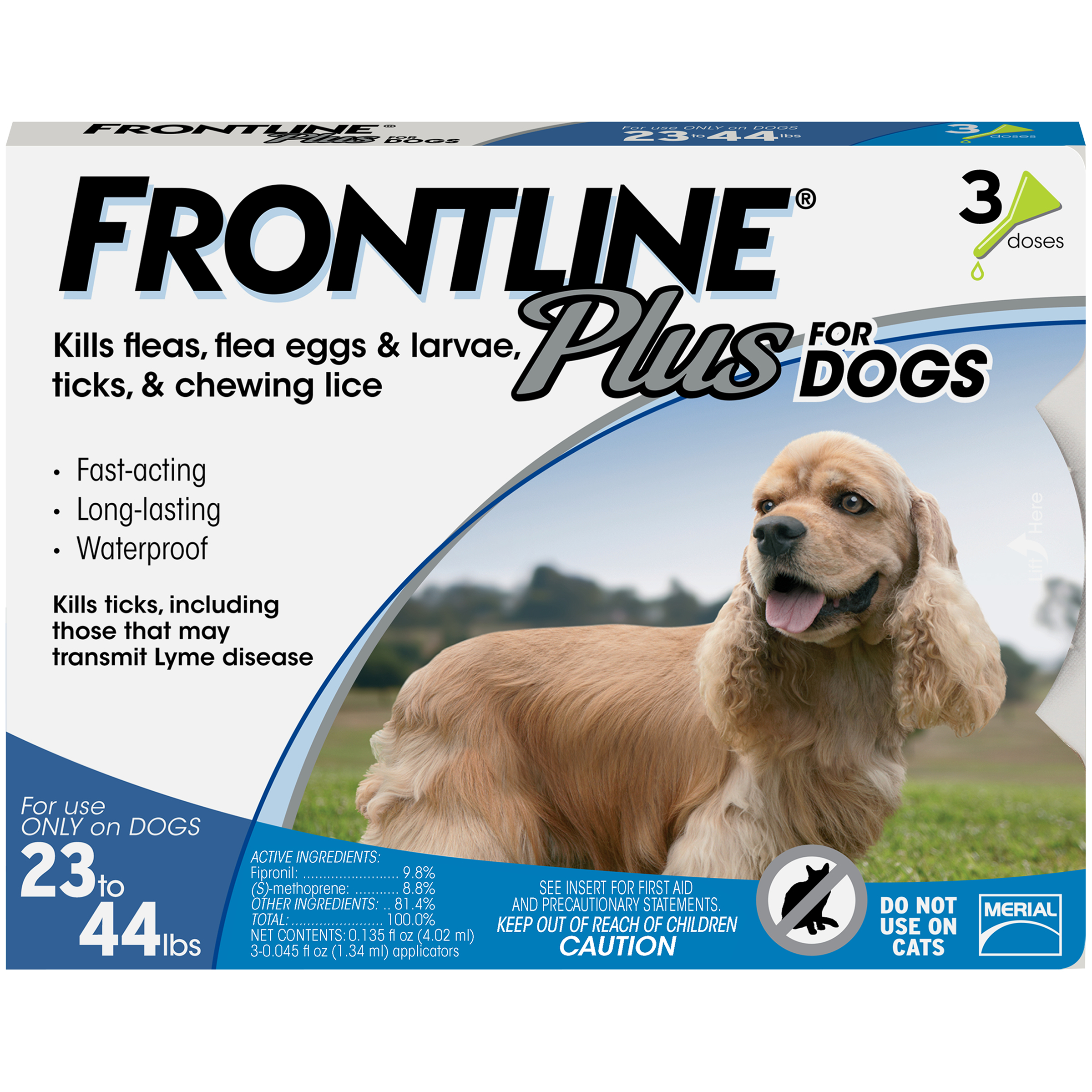 Frontline Plus for Dogs 23 to 44 lbs, 1 dose