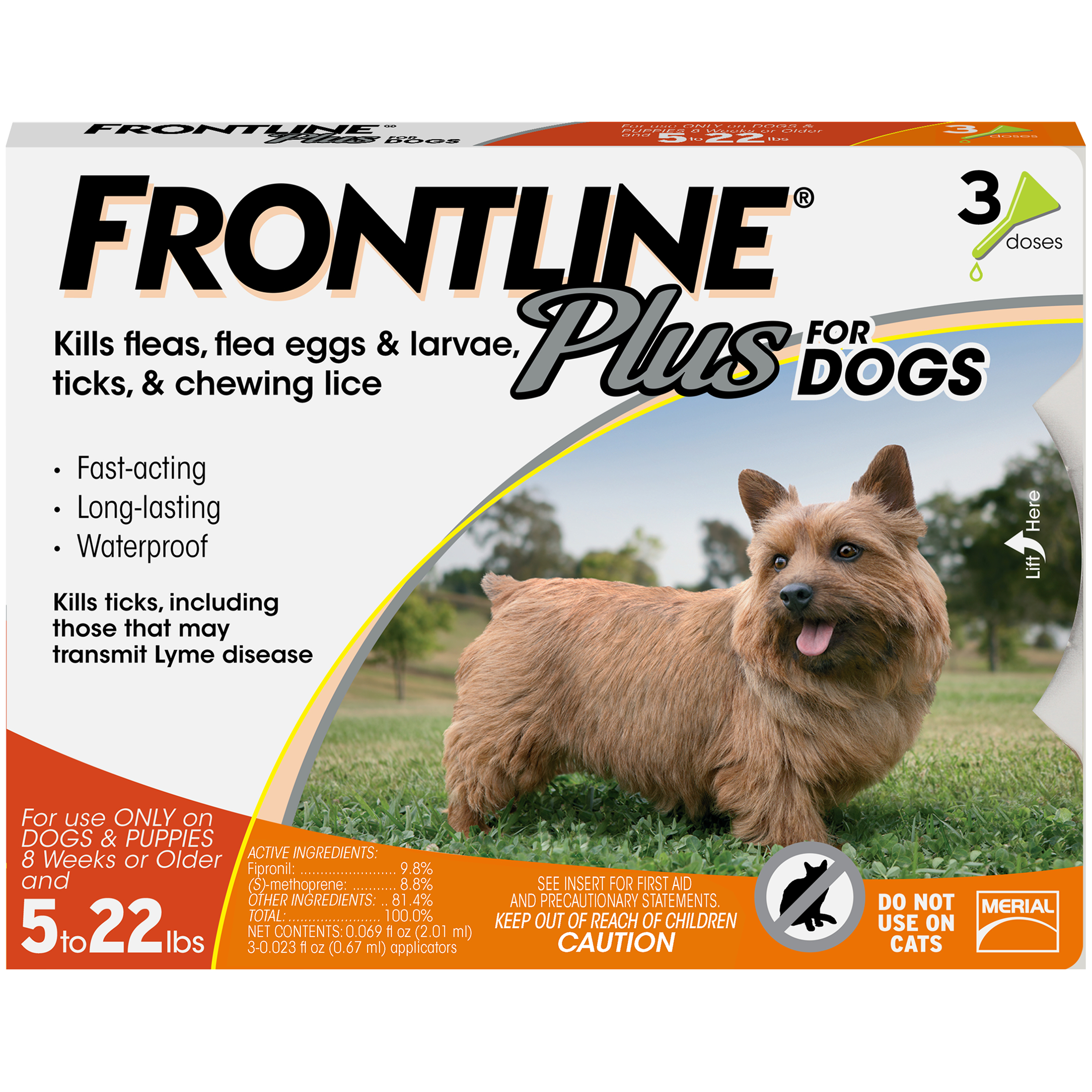 Frontline Plus for Dogs 5 to 22 lbs, 1 dose