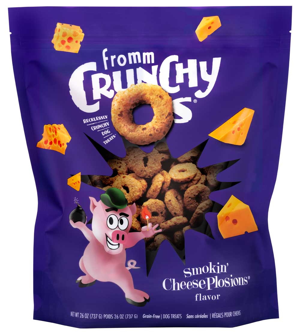 Fromm Crunchy O's Smokin' Cheesesplosions Flavor Dog Treats, 26 oz