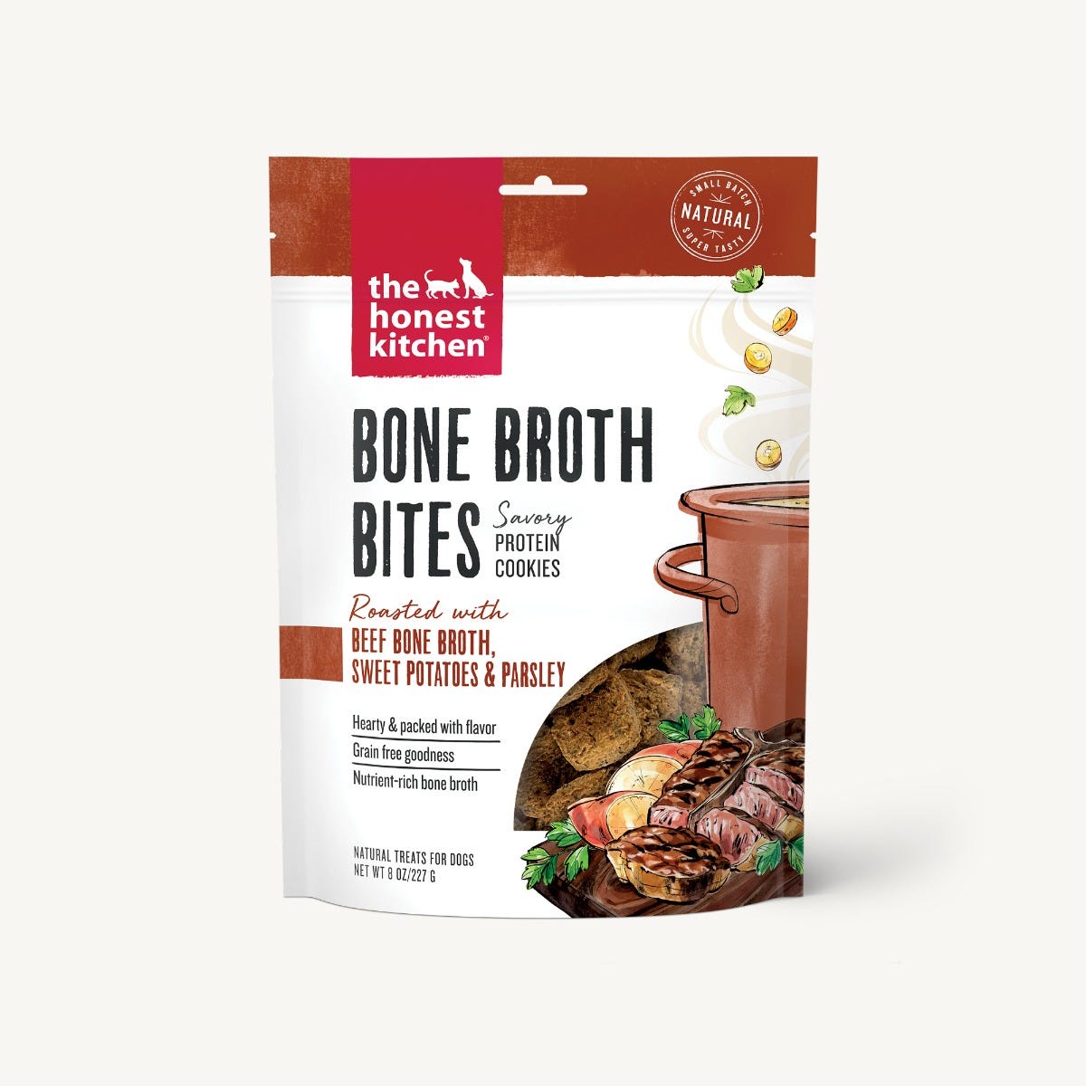 The Honest Kitchen Bone Broth Bites - Roasted with Beef Bone Broth & Sweet Potatoes, 8 oz