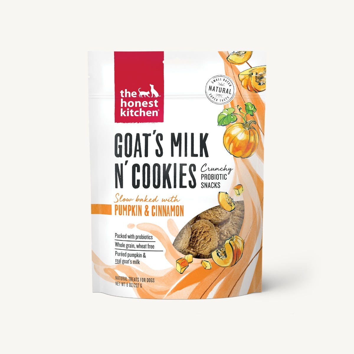 The Honest Kitchen Goat's Milk N' Cookies - Slow Baked with Pumpkin & Cinnamon, 8 oz