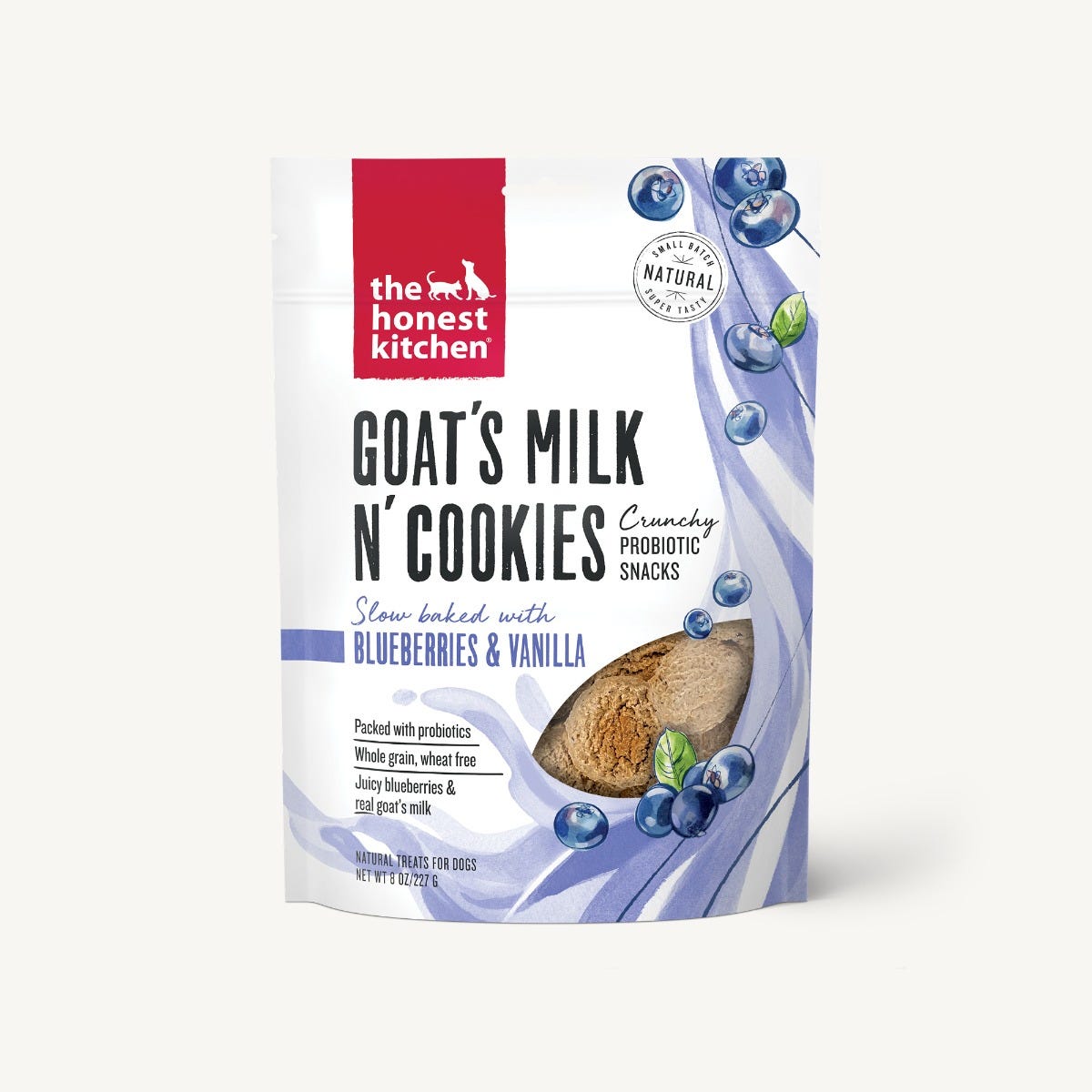 The Honest Kitchen Goat's Milk N' Cookies - Slow Baked with Blueberries & Vanilla, 8 oz