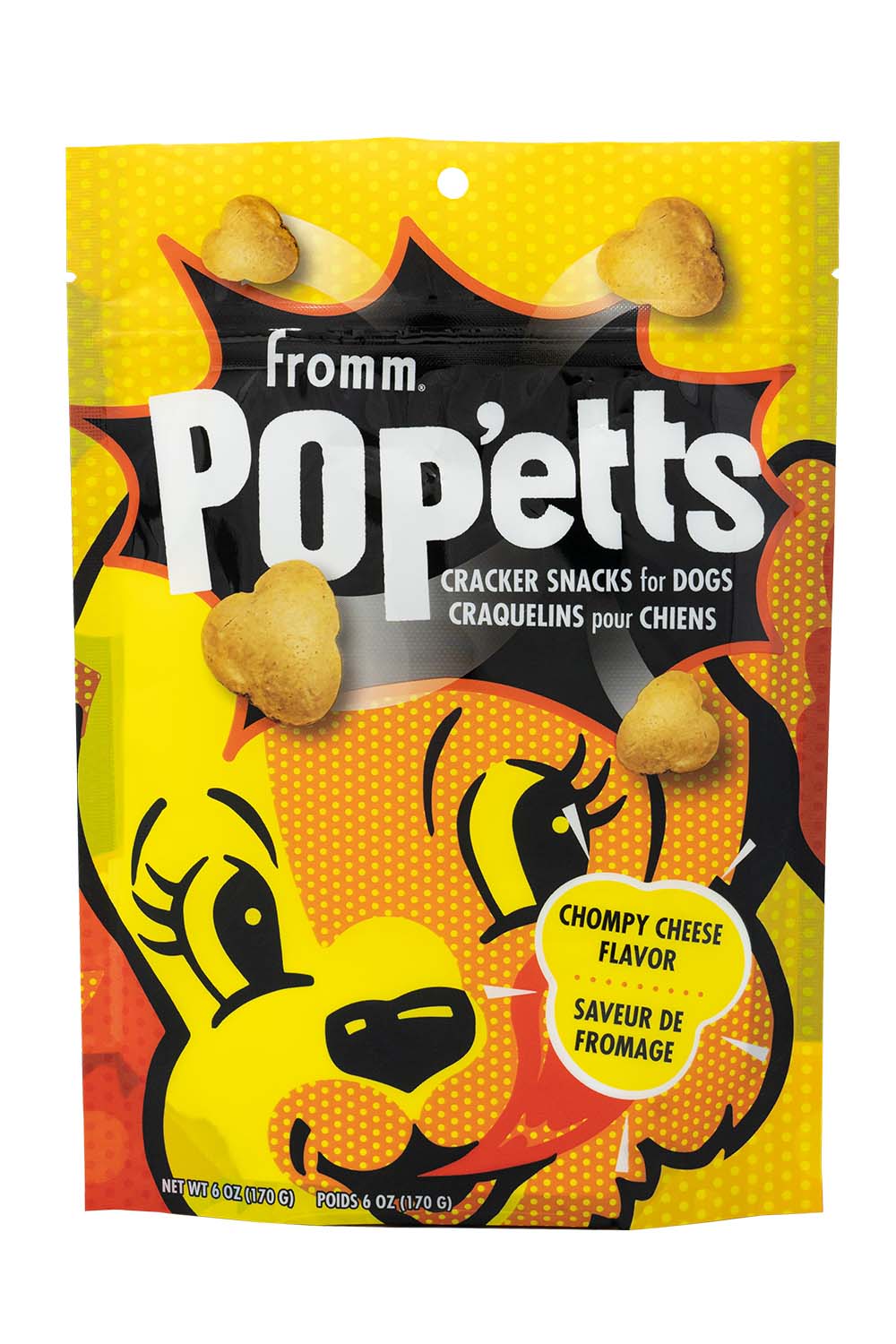 Fromm Pop'etts Chompy Cheese Cracker Snacks, 6 oz