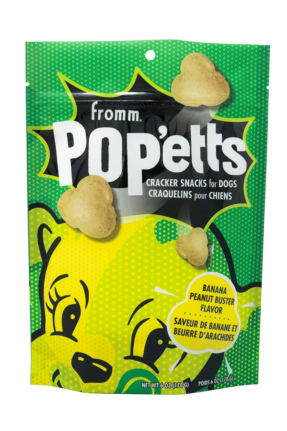 Fromm Pop'etts Banana Peanut Buster Cracker Snacks, 6 oz