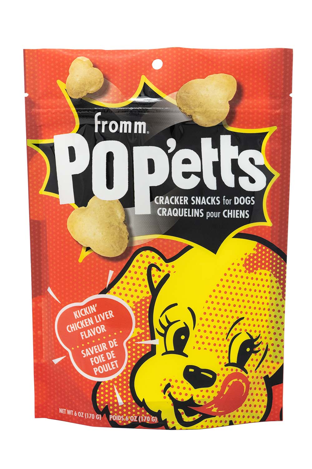 Fromm Pop'etts Kickin' Chicken Liver Cracker Snacks, 6 oz