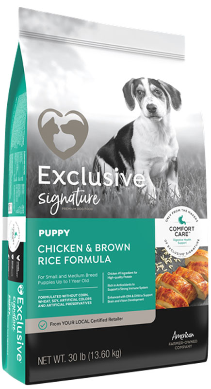 Exclusive Signature Chicken & Brown Rice Puppy Food, 30 lbs