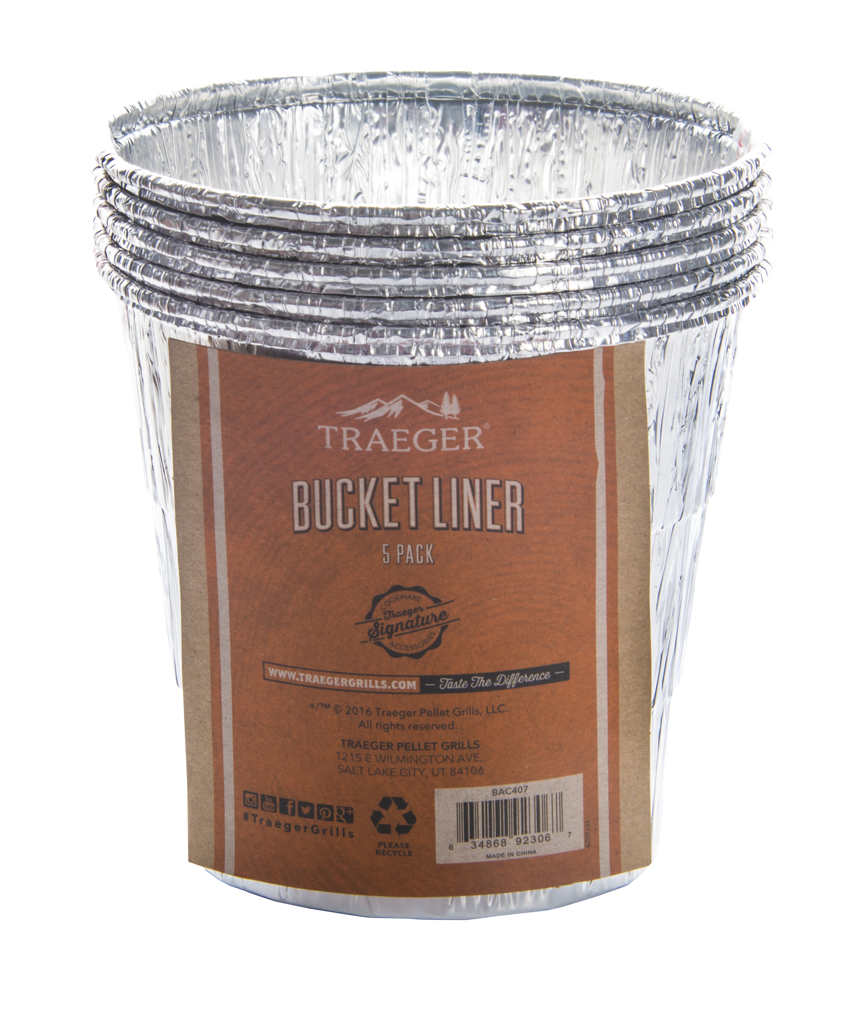 Traeger Grease Bucket Liners (5-Pack)