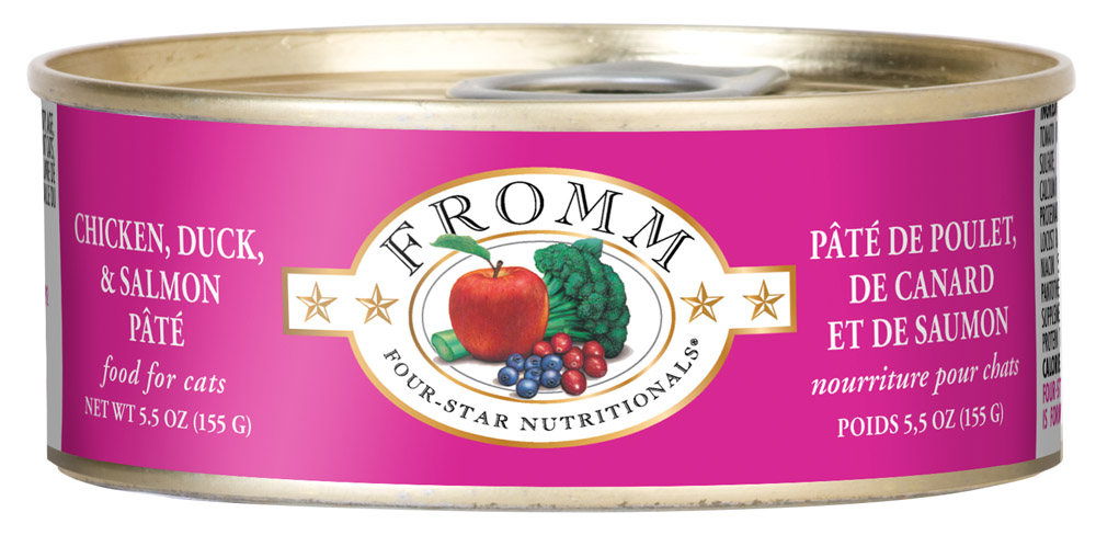 Fromm Four-Star Nutritionals&reg; Chicken, Duck, & Salmon Pate Food for Cats, 5.5 oz