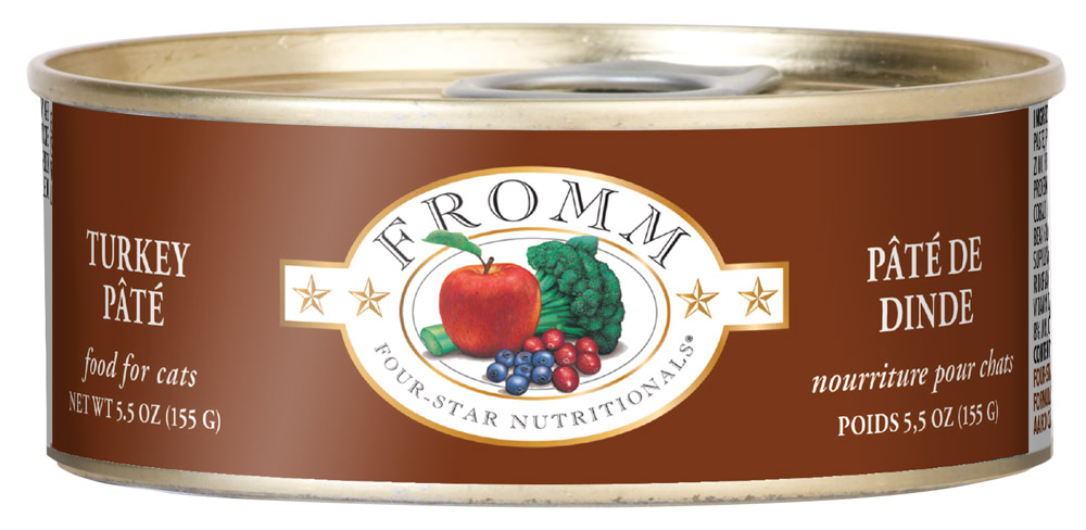 Fromm Four-Star Nutritionals Turkey Pate Food for Cats, 5.5 oz