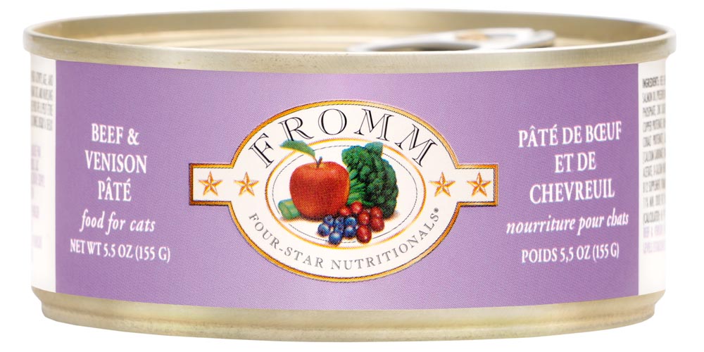 Fromm Four-Star Nutritionals Beef & Venison Pate Food for Cats, 5.5 oz