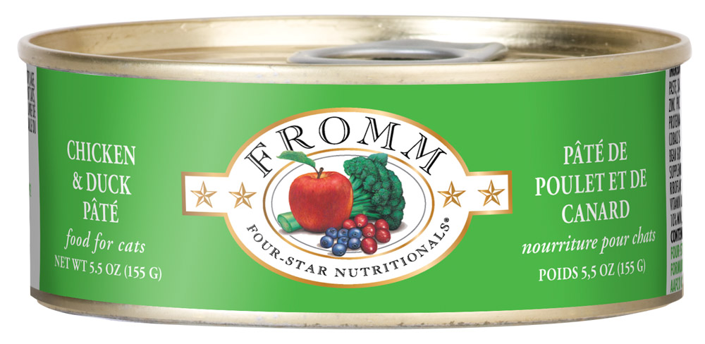 Fromm Four-Star Nutritionals Chicken & Duck Pate Food for Cats, 5.5 oz