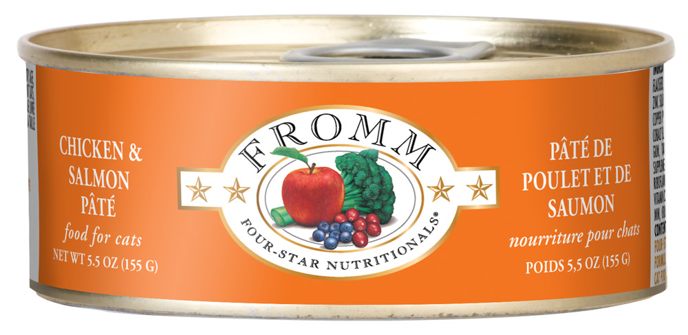 Fromm Four-Star Nutritionals Chicken & Salmon Pate Food for Cats, 5.5 oz