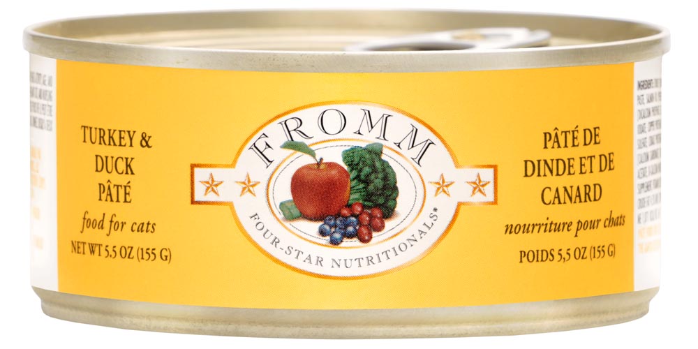 Fromm Four-Star Nutritionals Turkey & Duck Pate Food for Cats, 5.5 oz