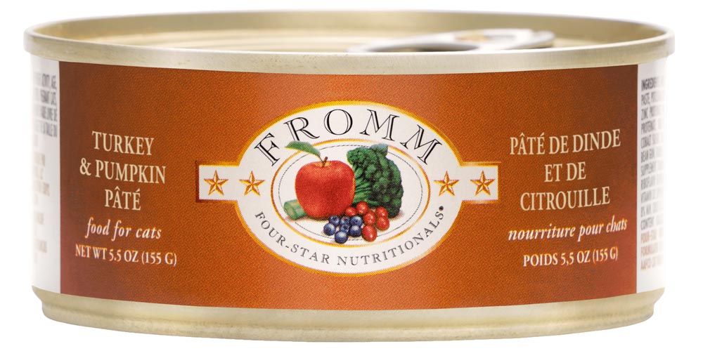 Fromm Four-Star Nutritionals Turkey & Pumpkin Pate Food for Cats, 5.5 oz