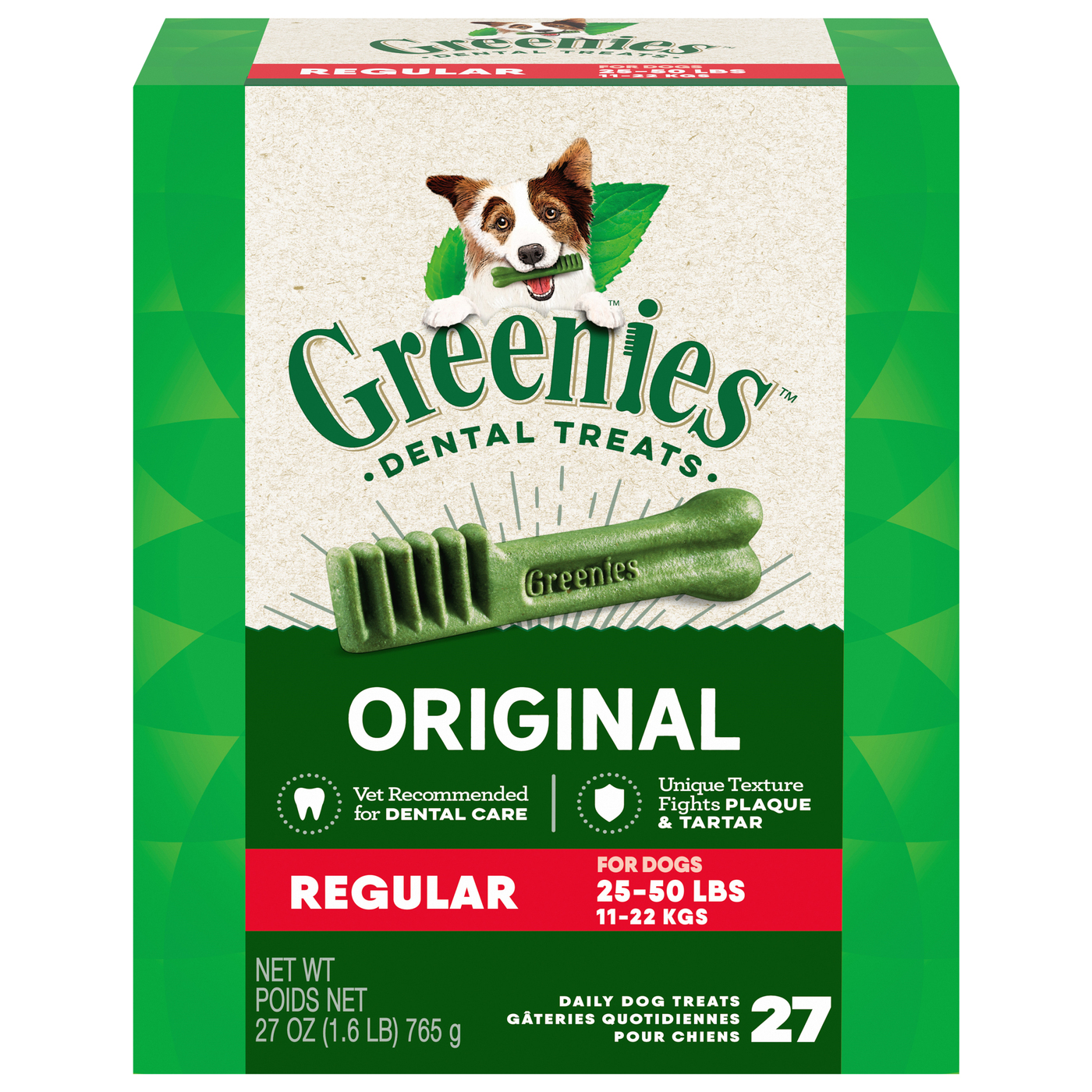Greenies Original Regular Dental Treats 27 ct Box