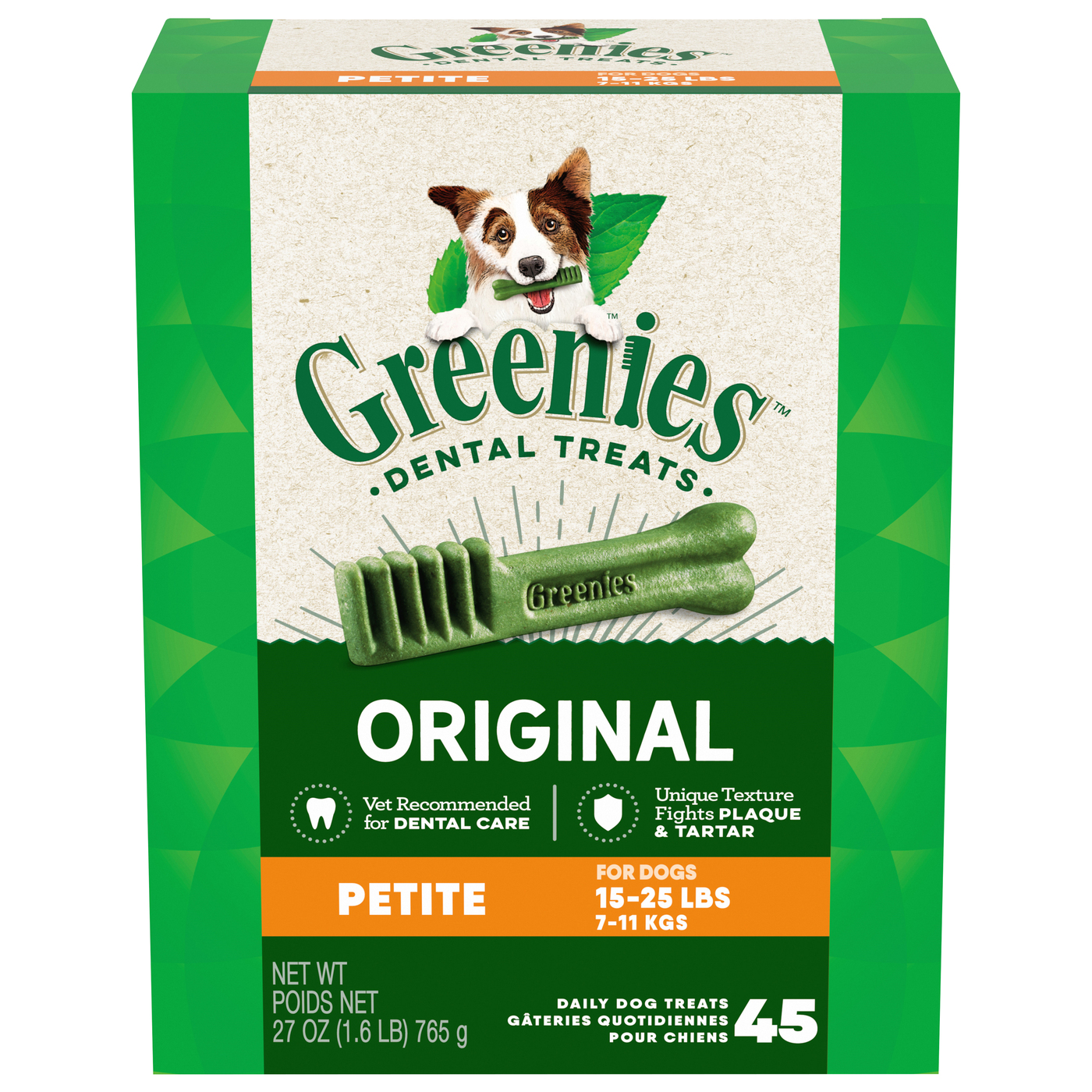 Greenies Original Petite Dental Treats 45 ct Box