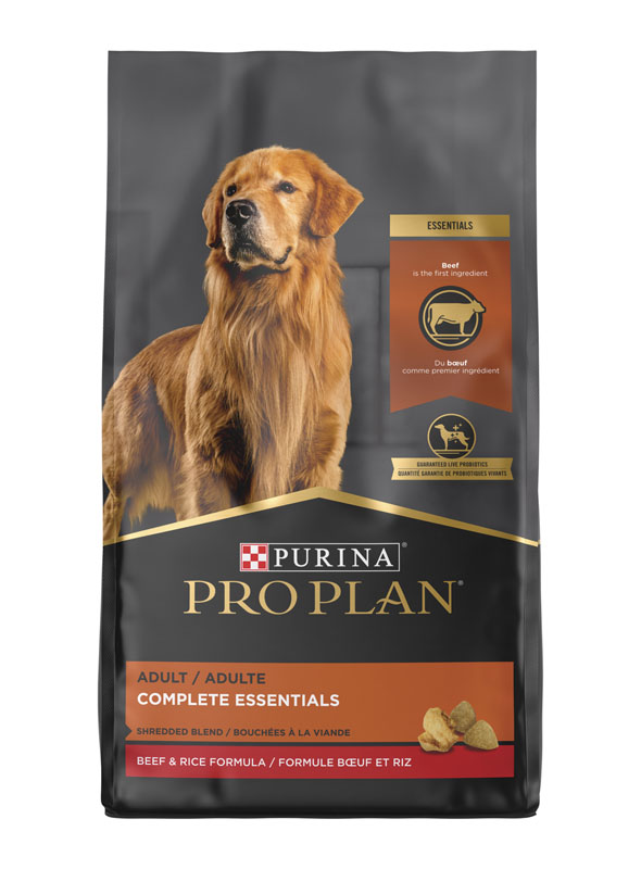 Purina Pro Plan Adult Complete Essentials Shredded Blend Beef & Rice, 6 lbs