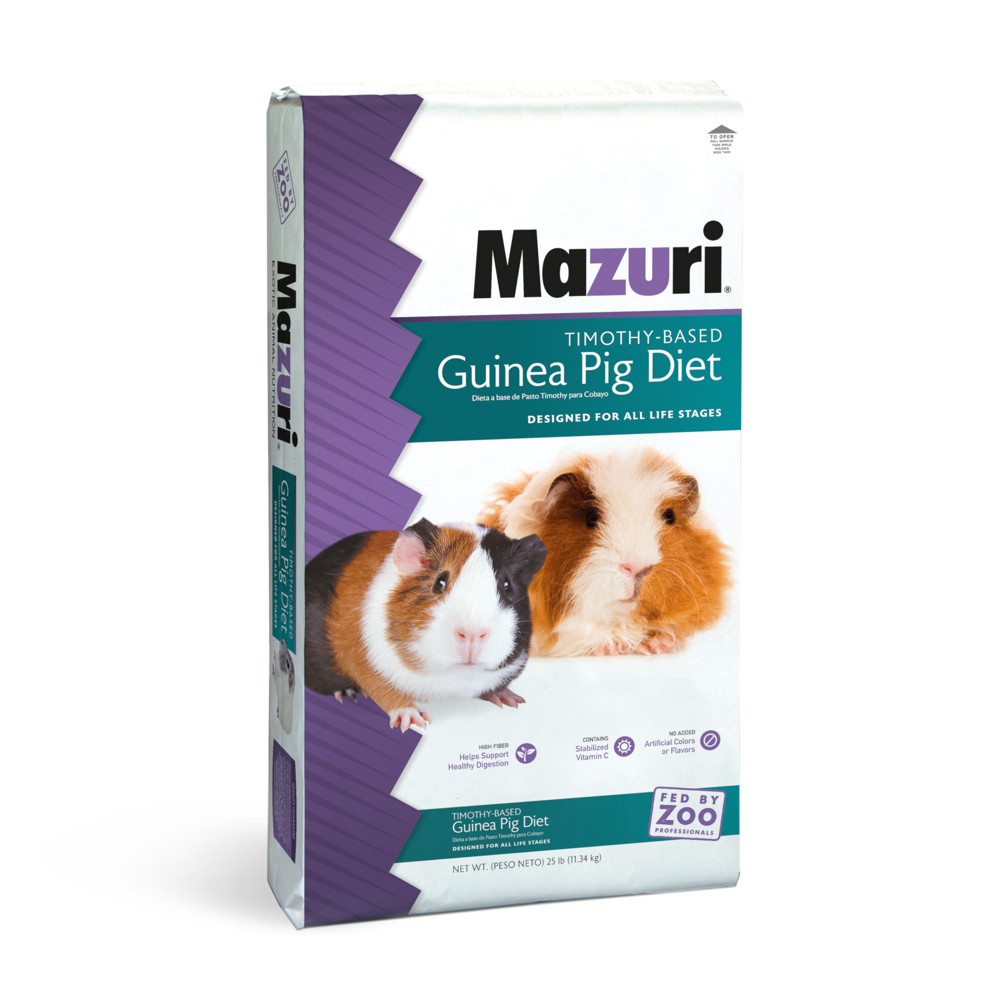 Mazuri&reg; Timothy-Based Guinea Pig Diet, 25 lbs