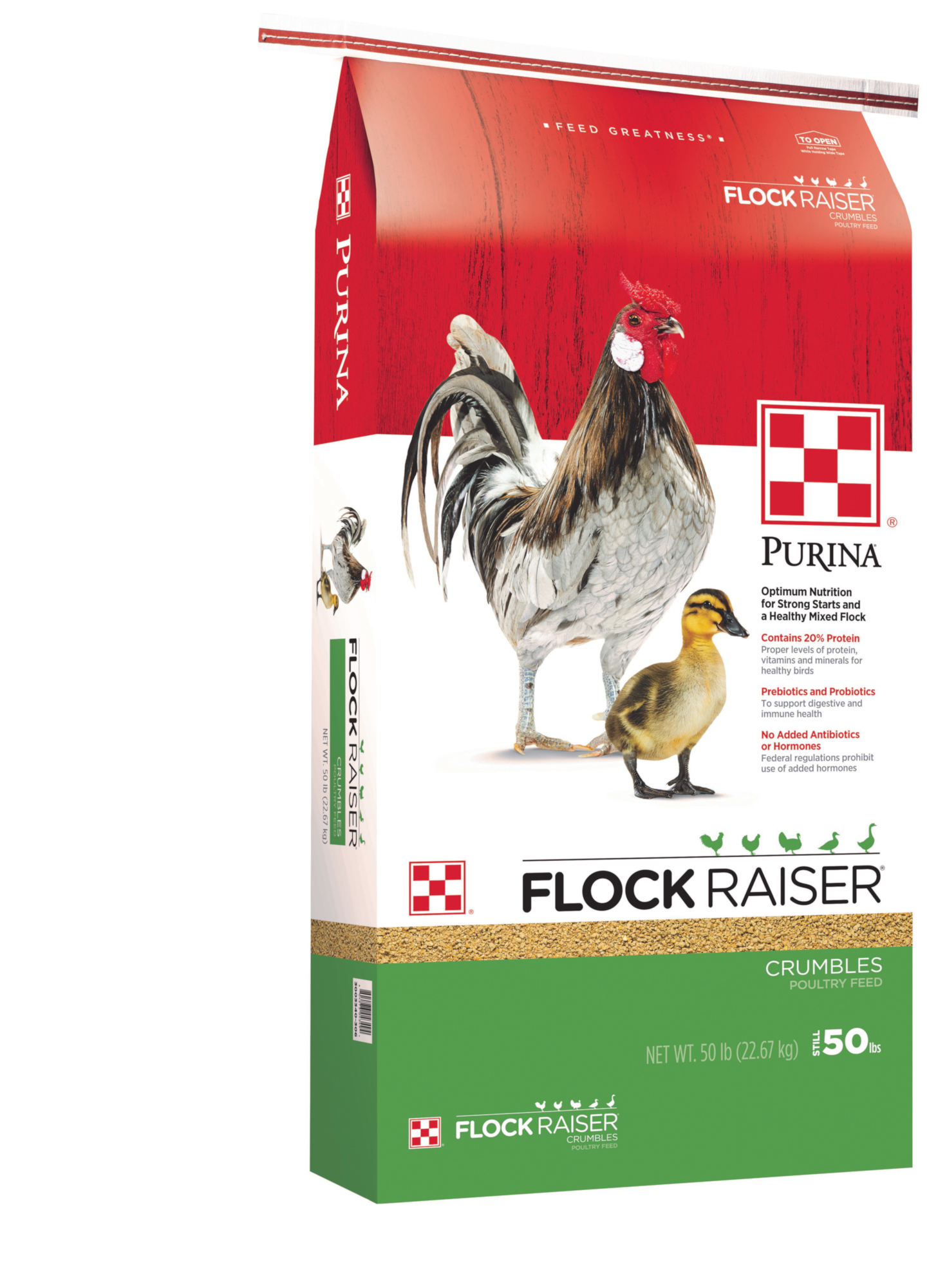 Purina® Flock Raiser® Poultry Feed Crumbles, 50 lbs