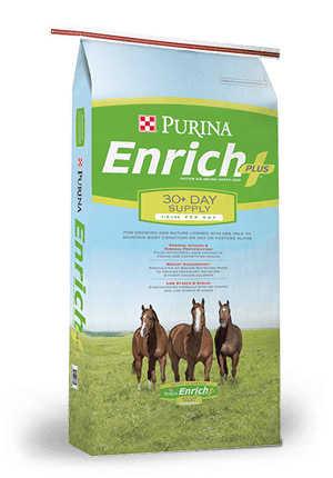 Purina Enrich Plus Ration Balancing Horse Feed, 50 lbs