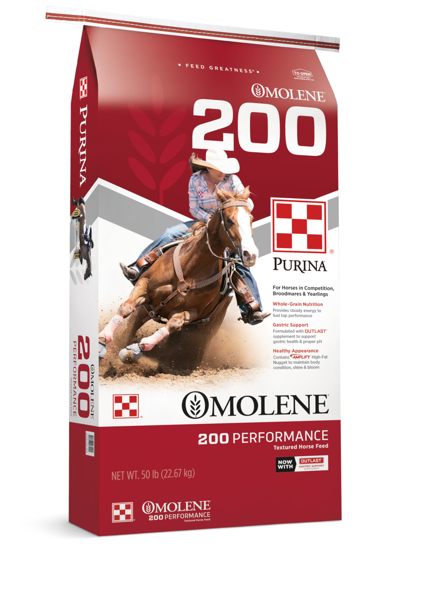 Purina&reg; Omolene #200&reg; Performance Horse Feed, 50 lbs