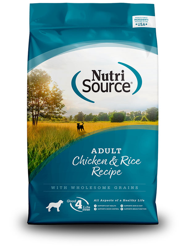 NutriSource Adult Chicken & Rice Formula Dog Food, 15 lbs