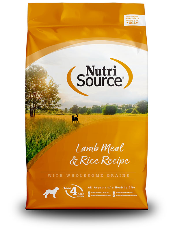NutriSource Grain Free Lamb Formula Dog Food, 15 lbs