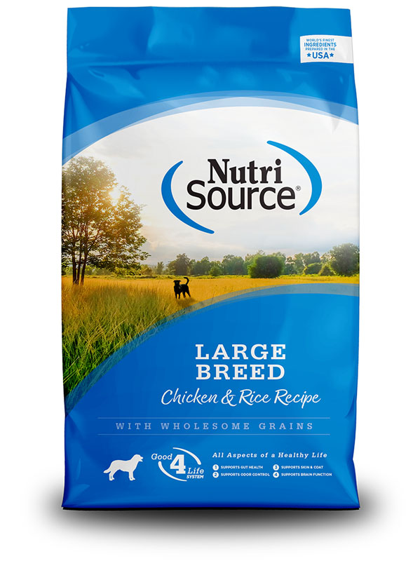 NutriSource Large Breed Adult Chicken & Rice Dog Food, 30 lbs