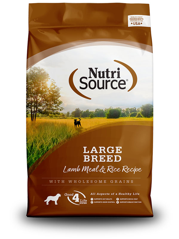 NutriSource Large Breed Adult Lamb & Rice Formula, 30 lbs