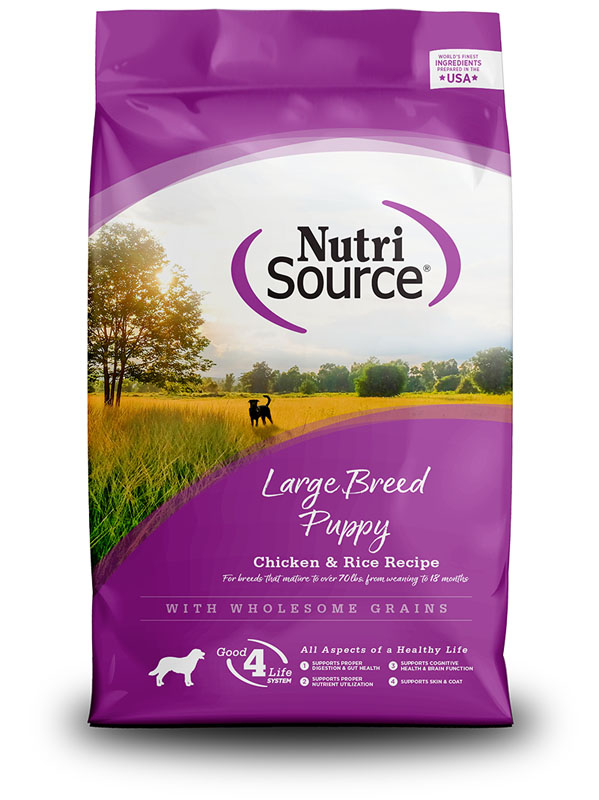 NutriSource Large Breed Puppy Chicken & Rice Dog Food, 30 lbs