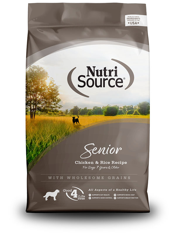 Nutrisource Senior Dog Chicken & Rice Formula, 5 lbs